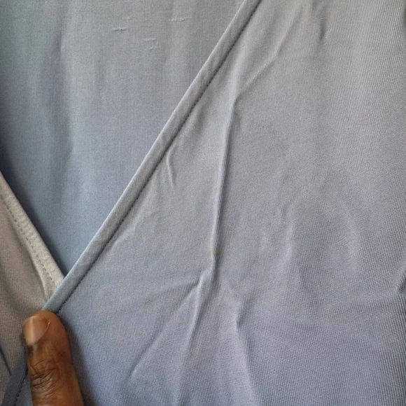 Blue and White Maternity Dress - Picture 13 of 15